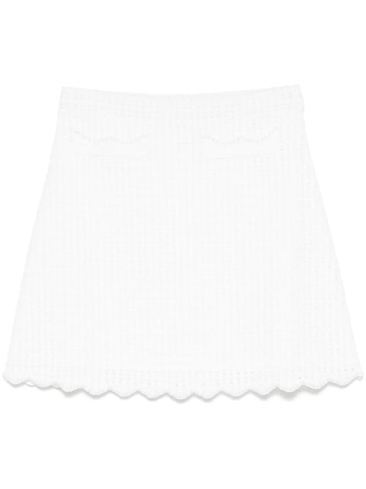 Open-Knit Mini Skirt
