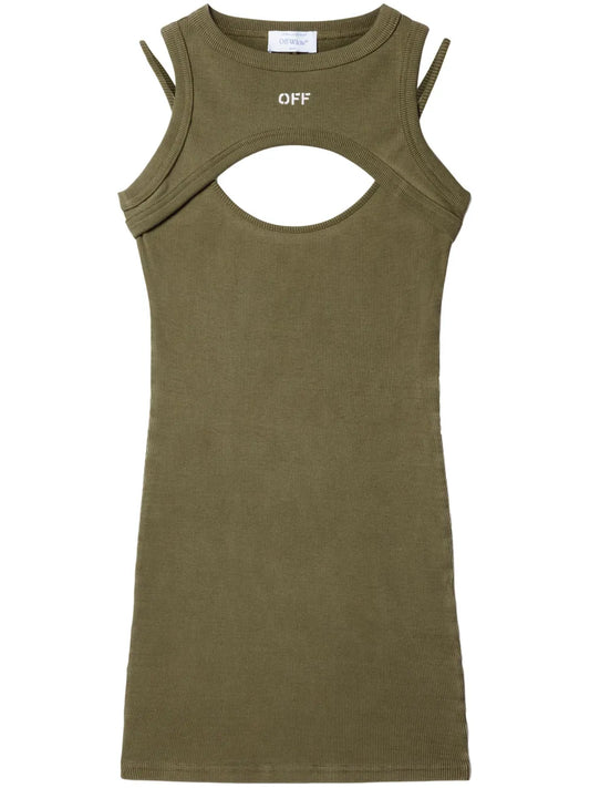 Ribbed Cut-Out Dress