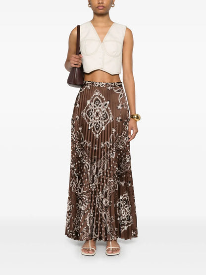 Pleated Maxi Skirt