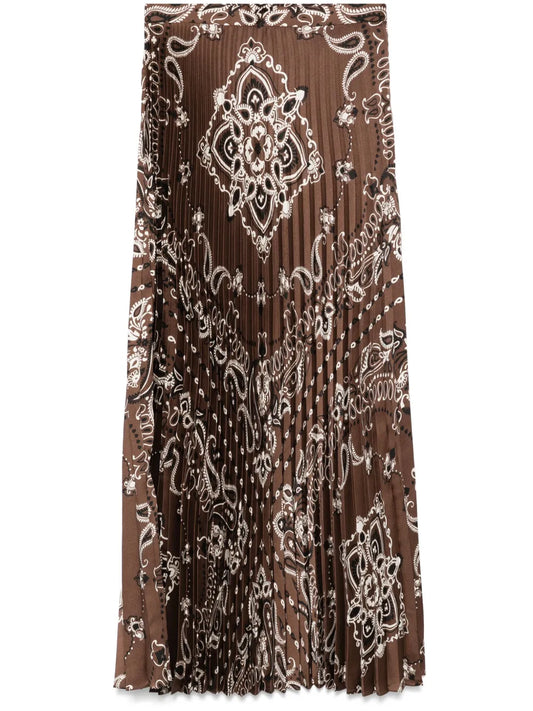 Pleated Maxi Skirt