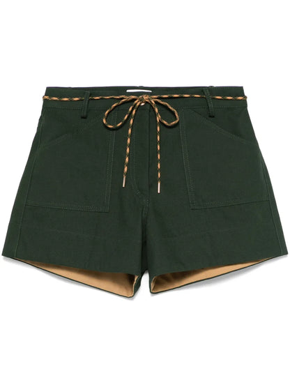 Two-Tone Drawstring Shorts