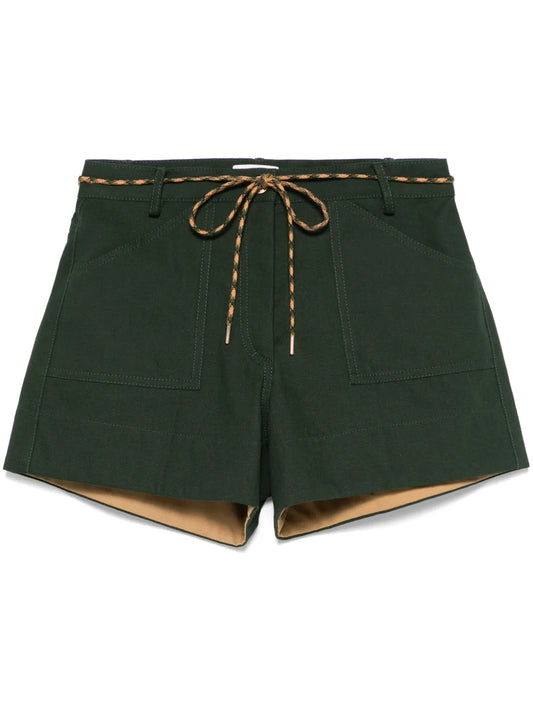Two-Tone Drawstring Shorts