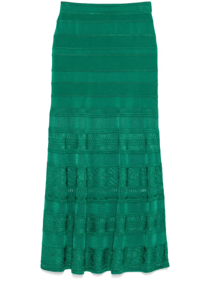 Decorative-Knit Maxi Skirt