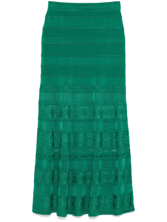 Decorative-Knit Maxi Skirt