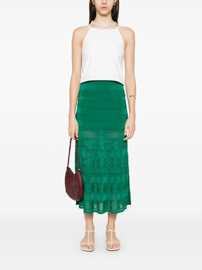 Decorative-Knit Maxi Skirt