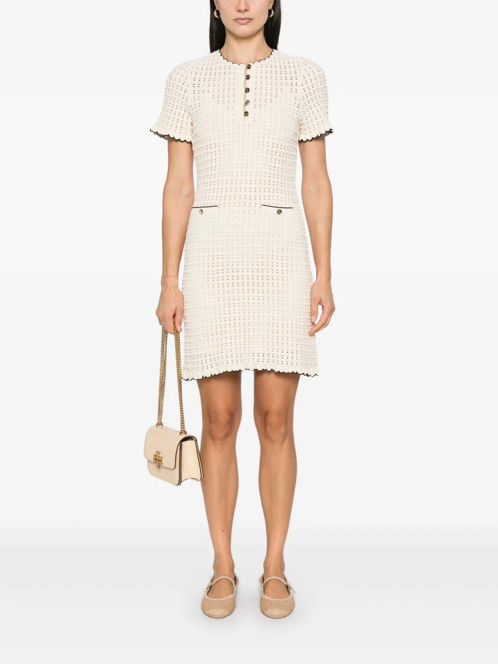 Open Knit Mini Dress