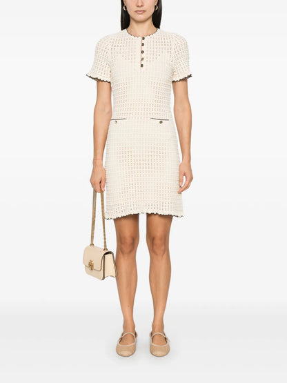 Open Knit Mini Dress