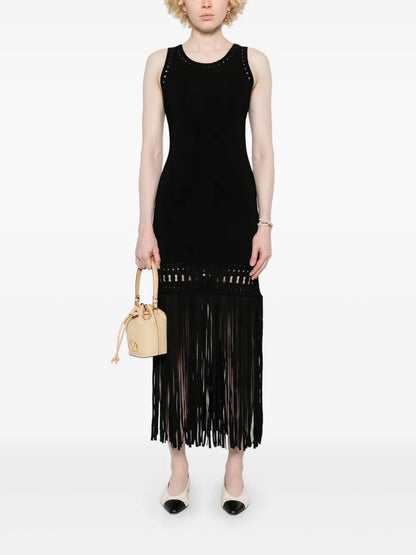 Fringed Knit Dress