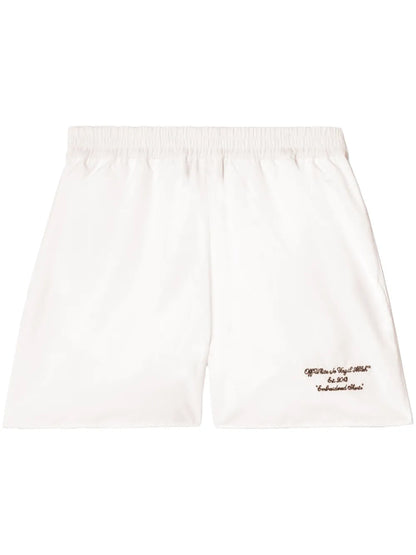 Embroidered Poplin Shorts