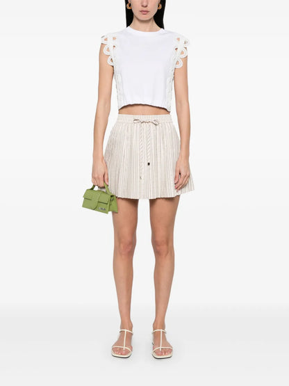 Rhinestone-Embellished Mini Skirt