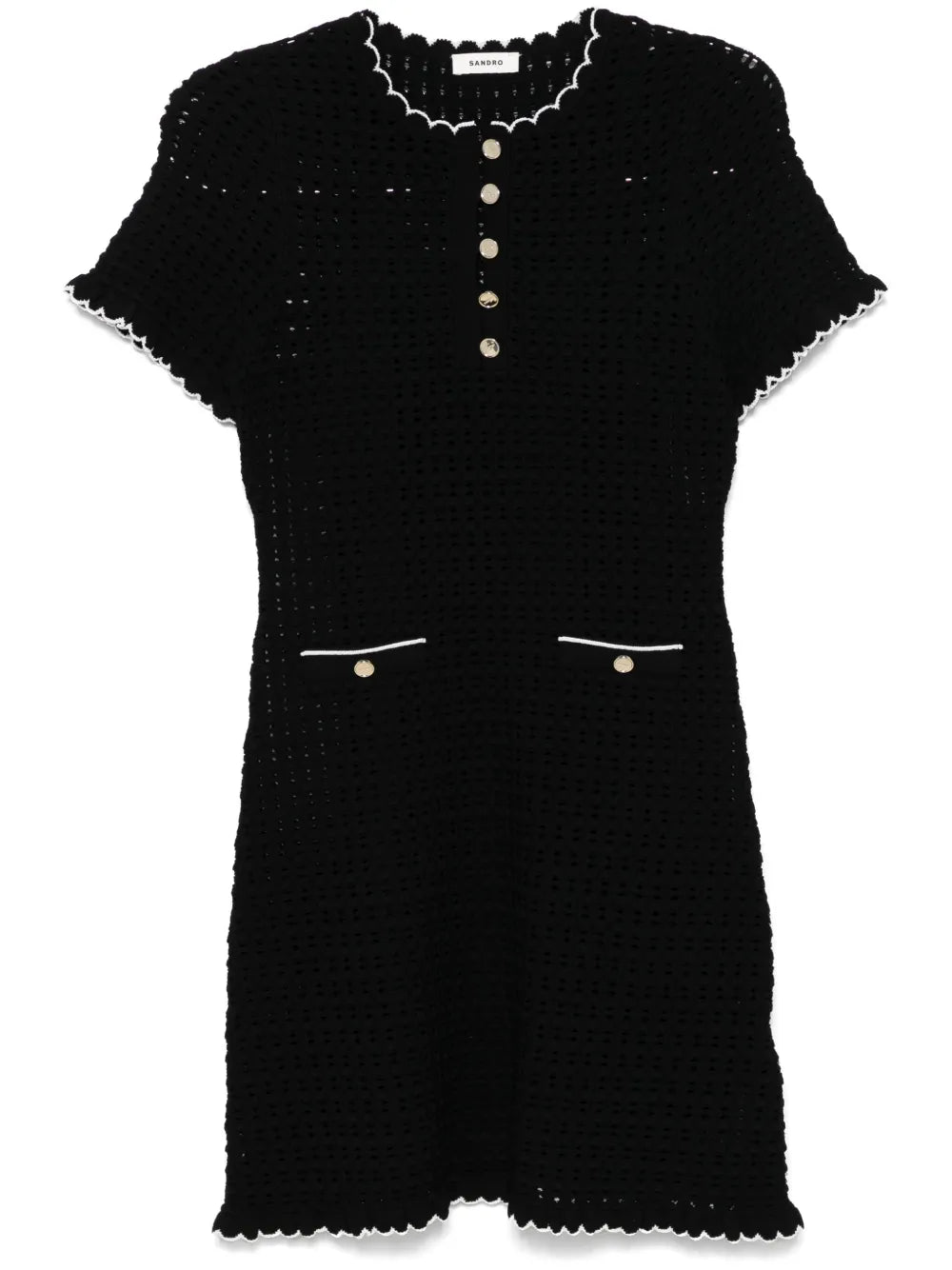 Open Knit Mini Dress
