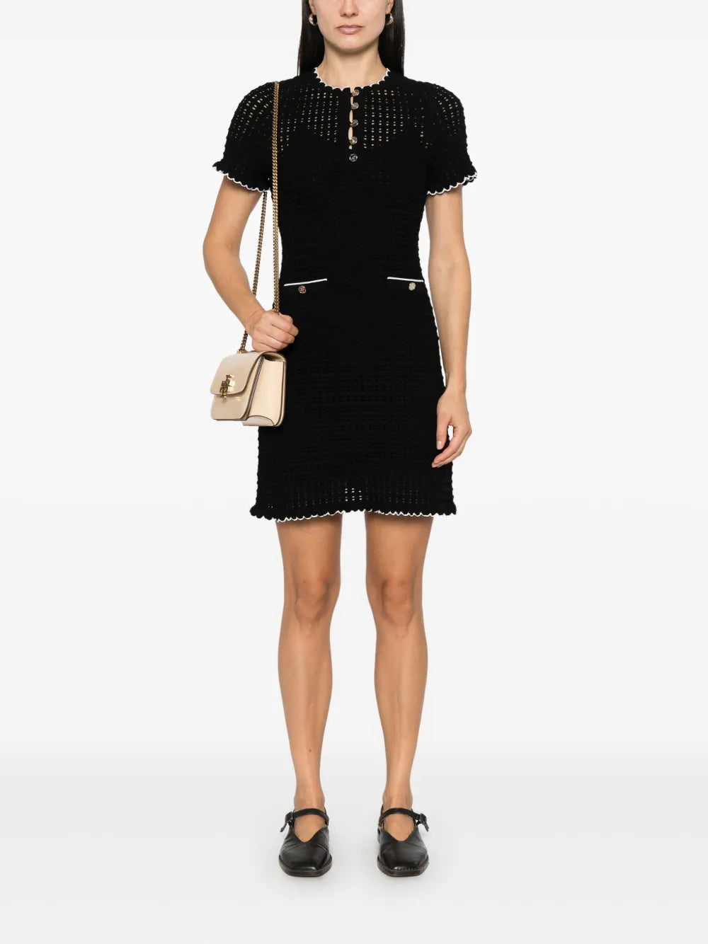 Open Knit Mini Dress