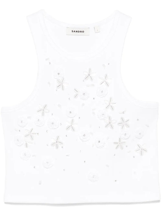 Sequin-Embellished Tank Top