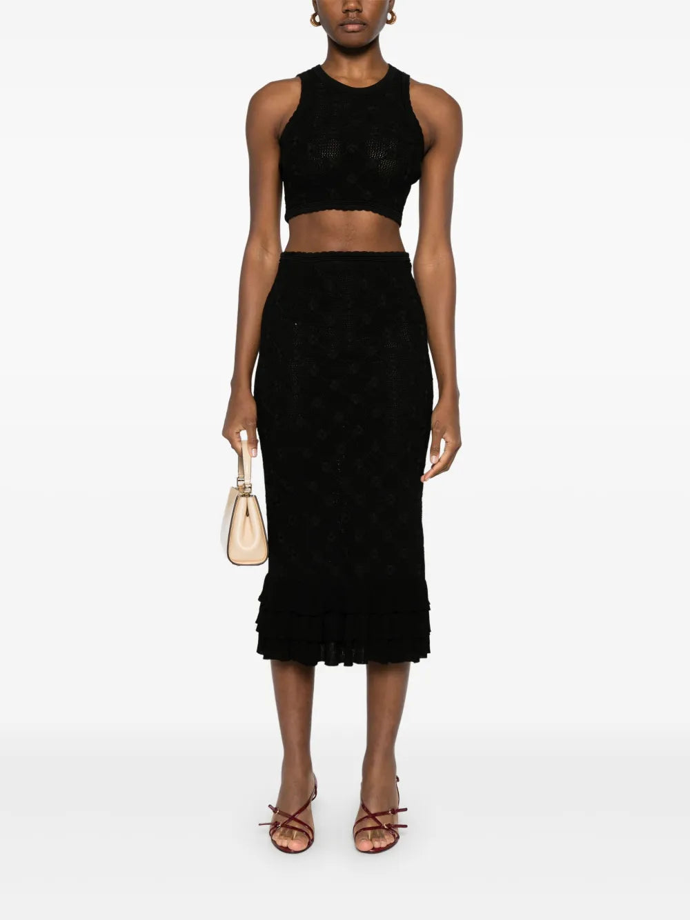 Floral-Embroidered Top