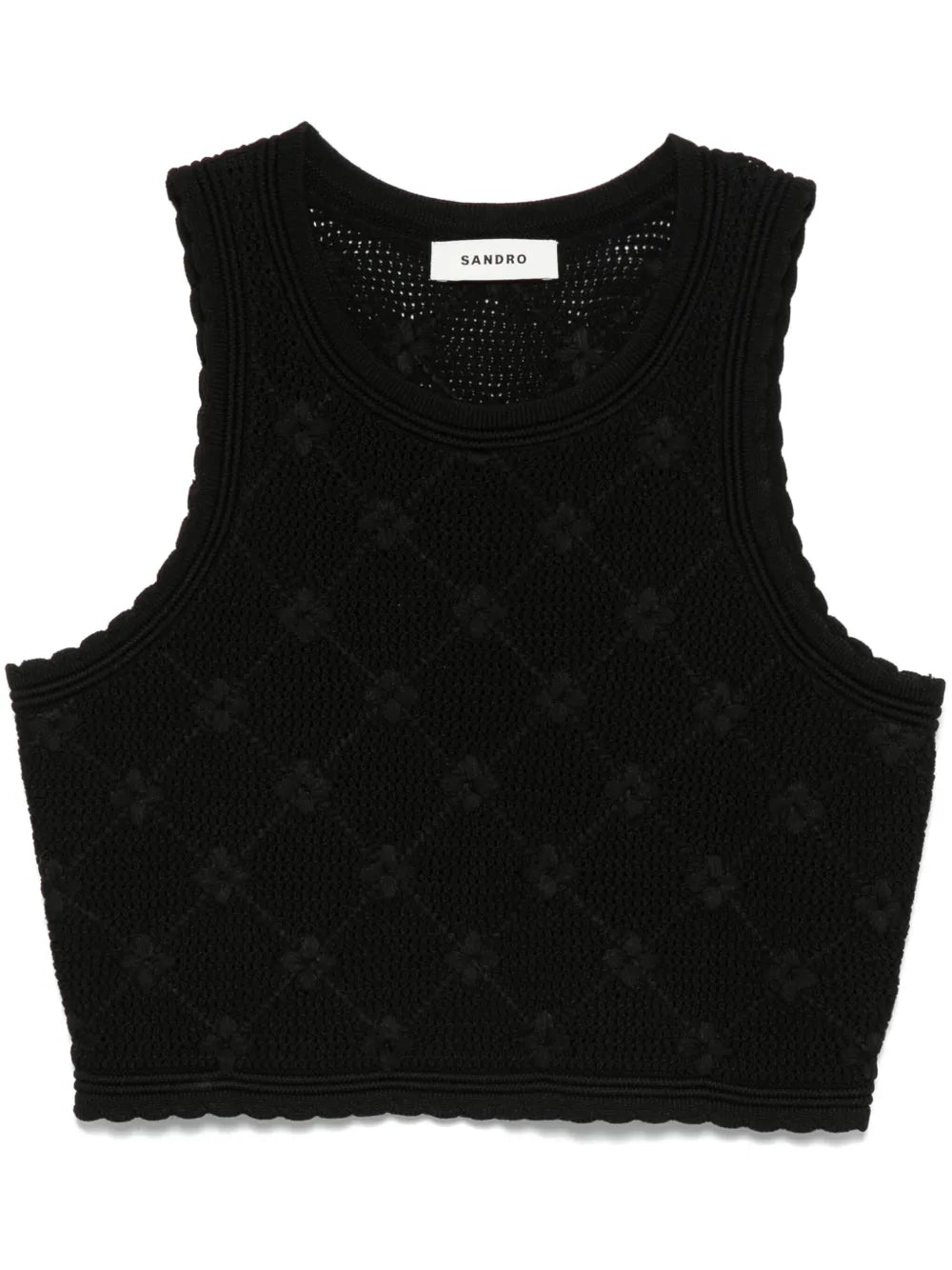Floral-Embroidered Top