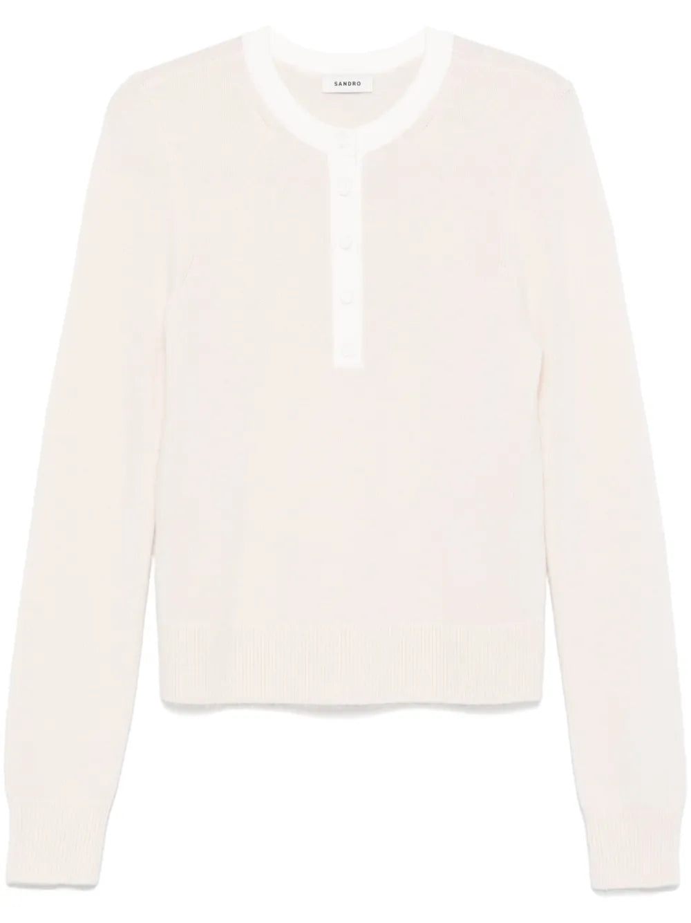Press-Stud Placket Sweater