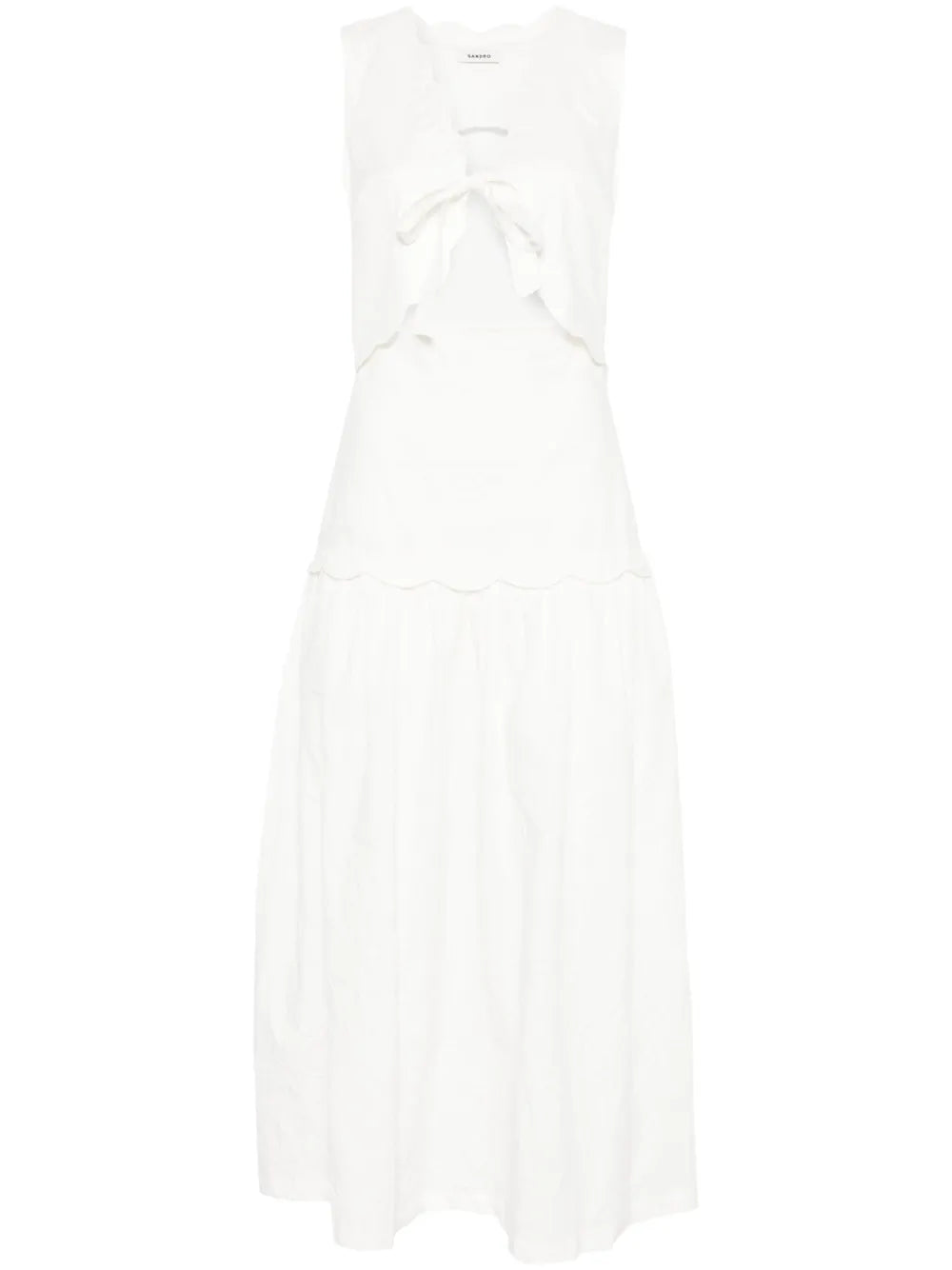 Scallop-Edge Maxi Dress