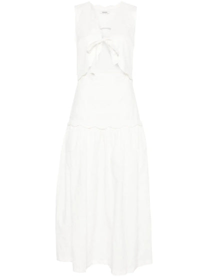Scallop-Edge Maxi Dress