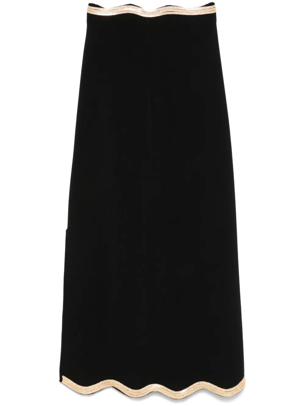 Chain-Detail Knitted Maxi Skirt