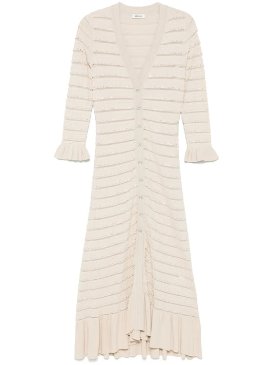 Crystal-Embellished Midi Dress