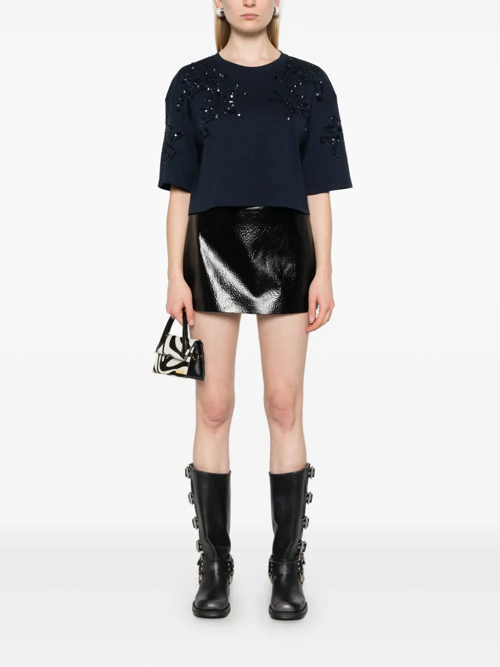 Rhinestone-Embellished T-Shirt