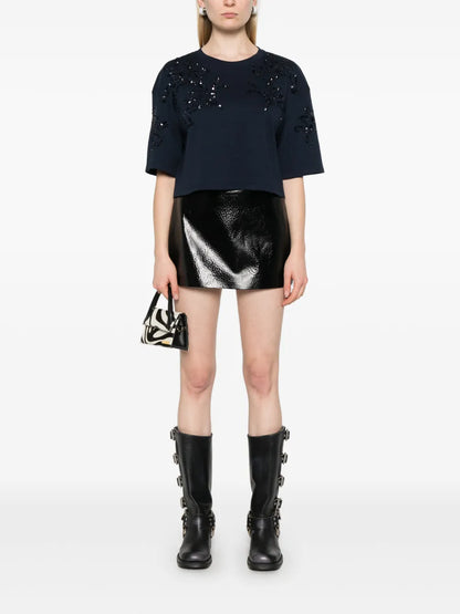 Rhinestone-Embellished T-Shirt