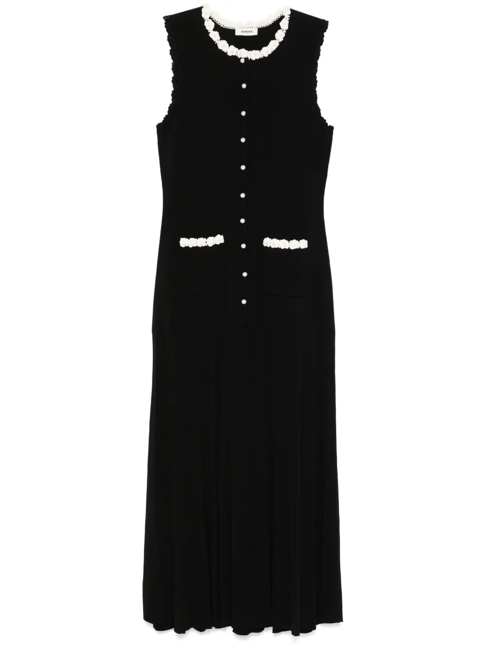 Corchet-Trim Maxi Dress