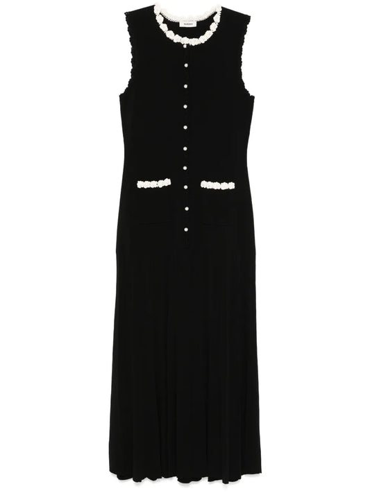 Corchet-Trim Maxi Dress