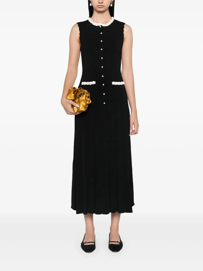 Corchet-Trim Maxi Dress