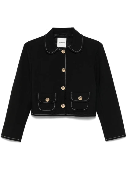 Contrast-Stitching Jacket
