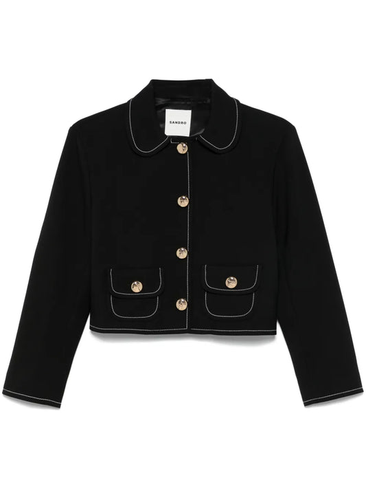Contrast-Stitching Jacket
