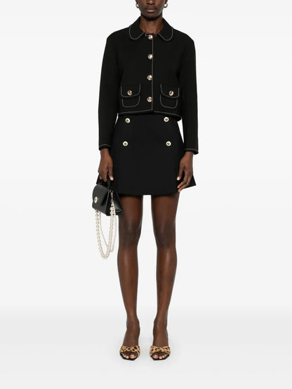 Contrast-Stitching Jacket