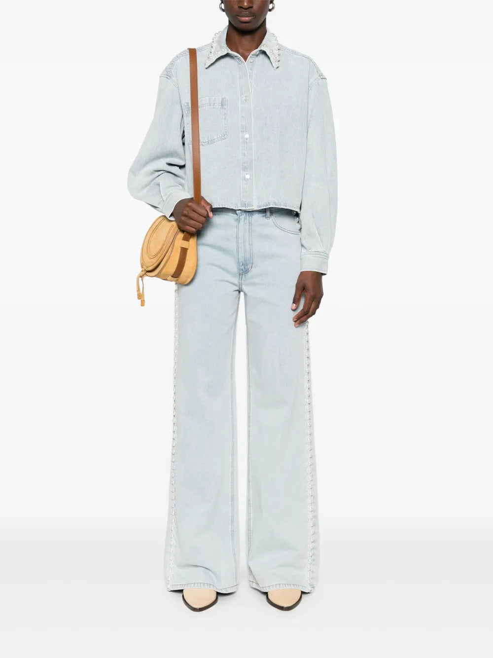 Pearl-Detail Jeans