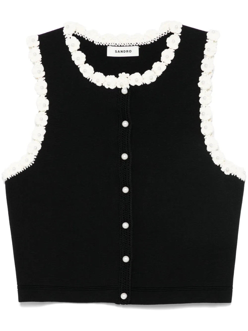 Floral-Appliqué Tank Top