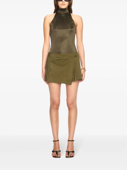 Draped-Detail Jersey Top