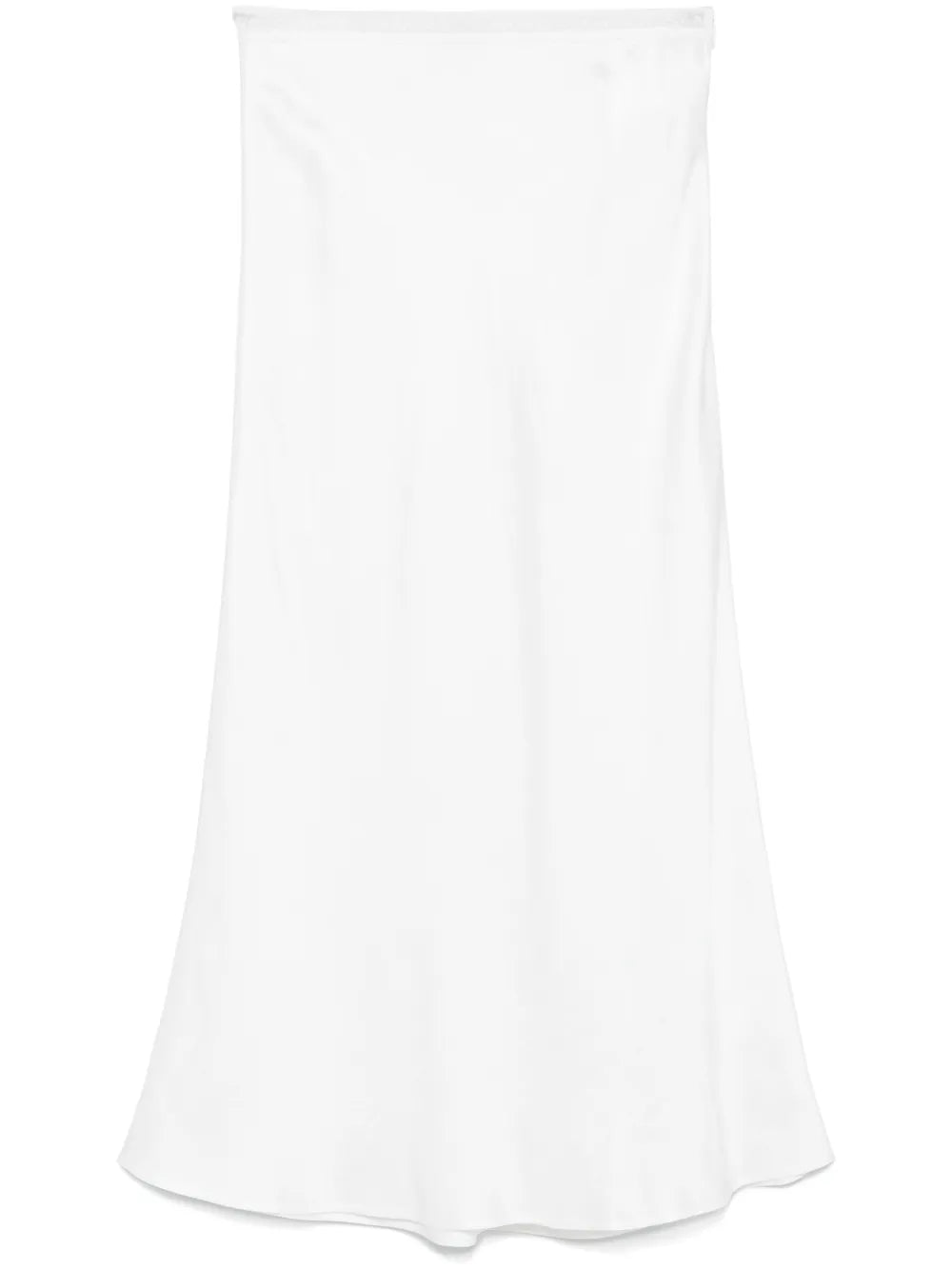 Satin-Effect Midi Skirt