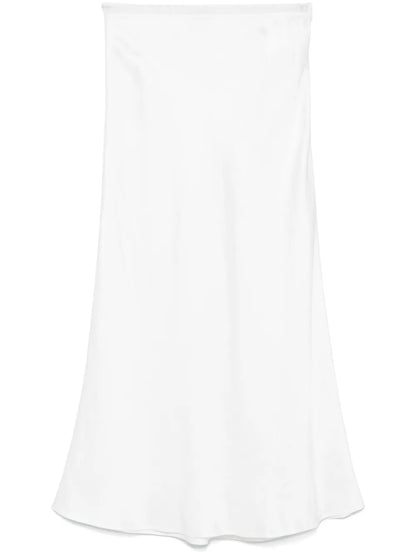 Satin-Effect Midi Skirt