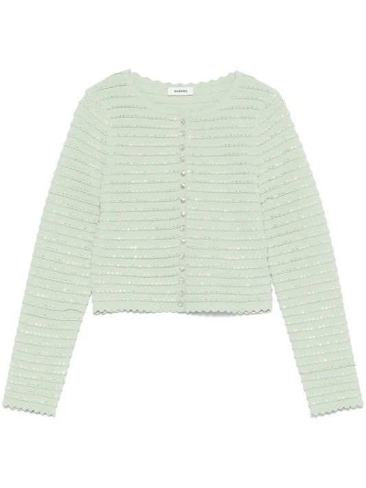 Crystal-Embellished Cardigan