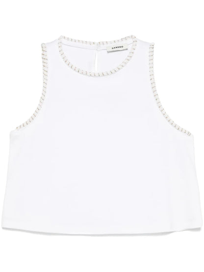 Bead-Embellished Tank Top