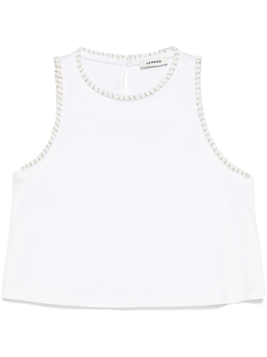 Bead-Embellished Tank Top