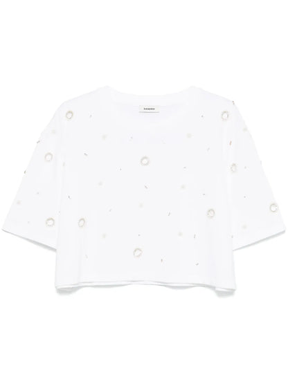 Pearl-Detail T-Shirt