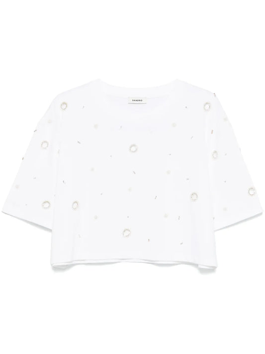 Pearl-Detail T-Shirt