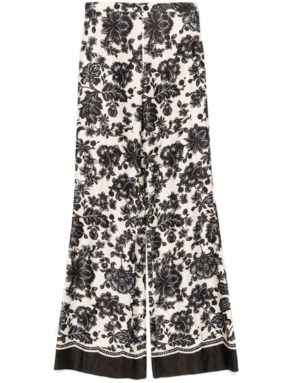 Floral-Print Trousers