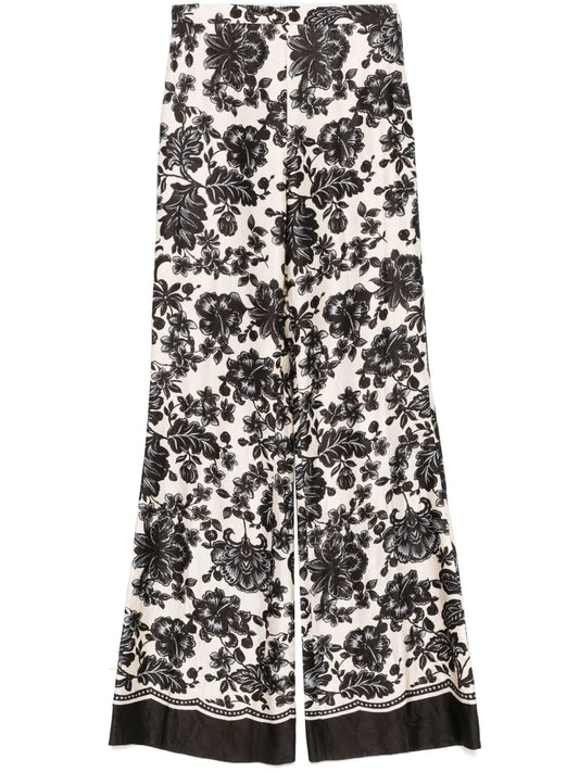 Floral-Print Trousers