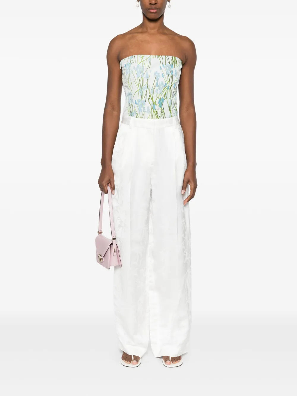 Floral Jacquard Trousers