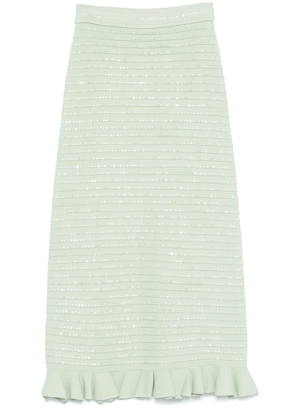 Crystal-Embellished Knitted Skirt