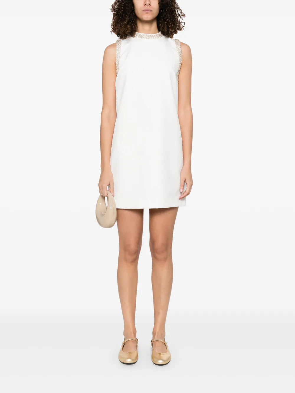 Rhinestone-Embellished Mini Dress