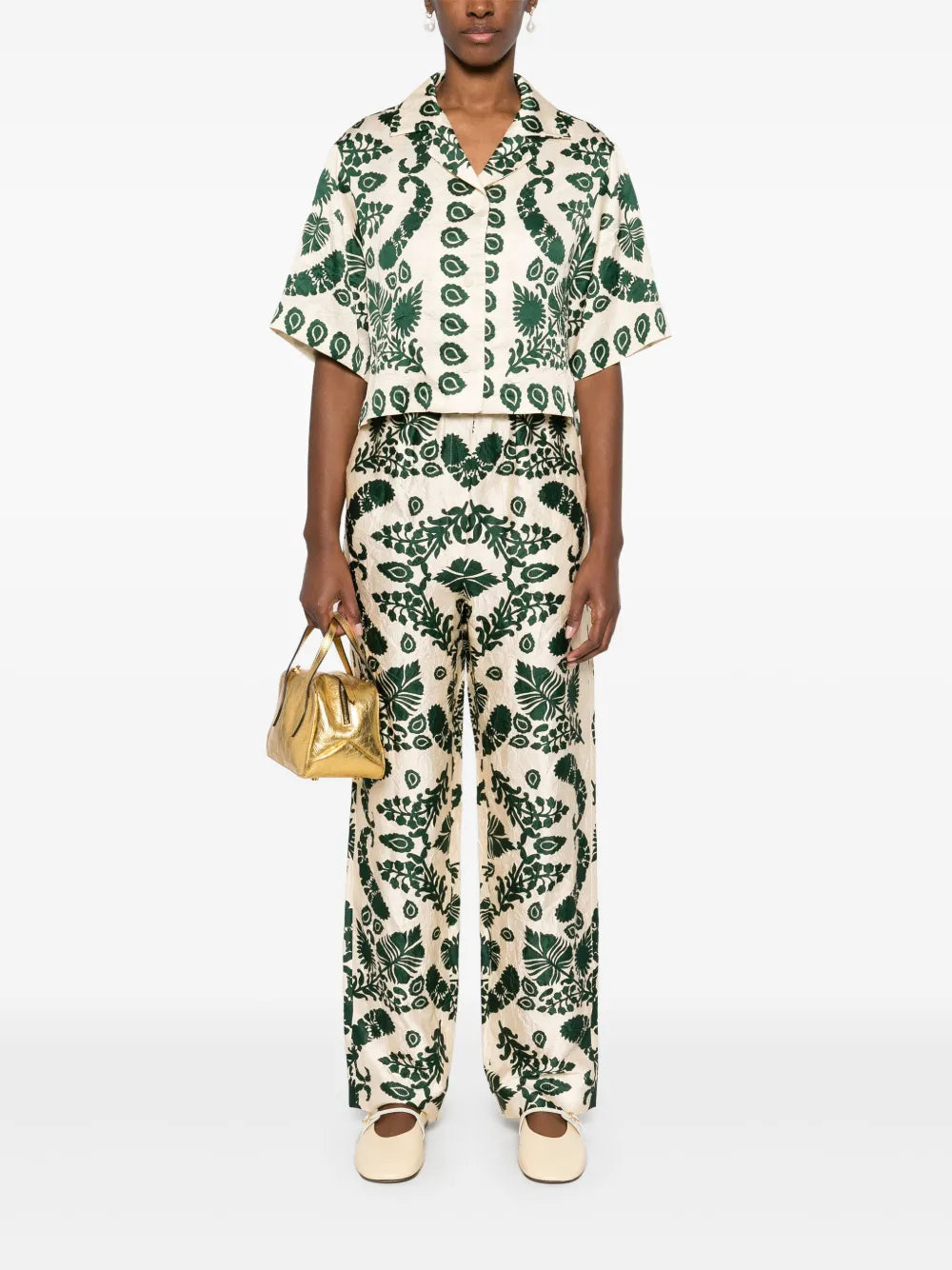 Floral-Print Trousers