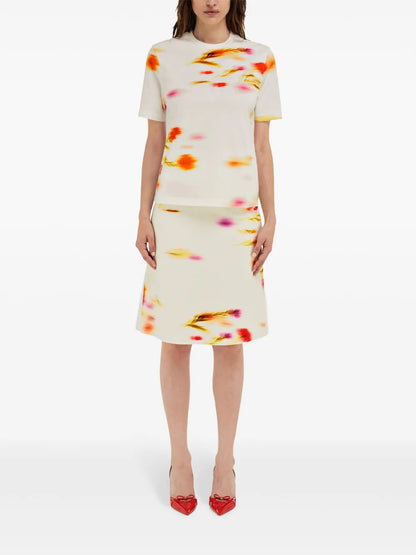 Blossom-Print Skirt