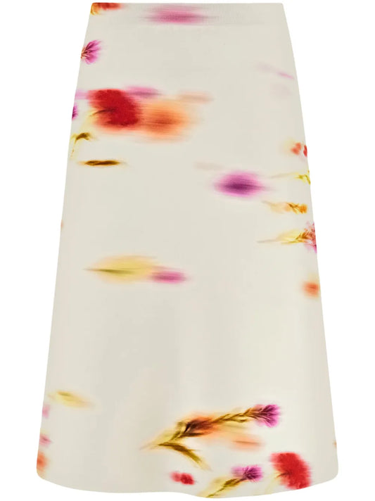 Blossom-Print Skirt